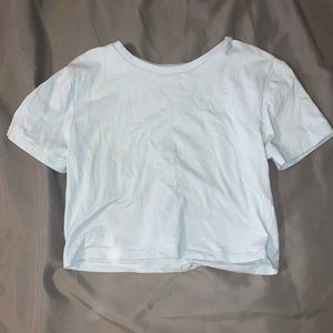 Light blue cropped tee